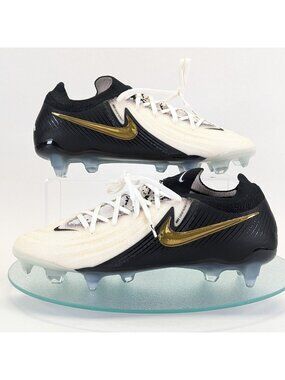 Nike Zoom Mercurial Vapor 15 Elite FG Soccer Cleats Black/White/Gold Mens Size 7